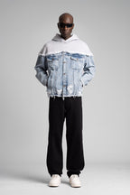 Hanorac Raw Denim Hoodie Jacket