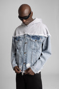 Hanorac Raw Denim Hoodie Jacket