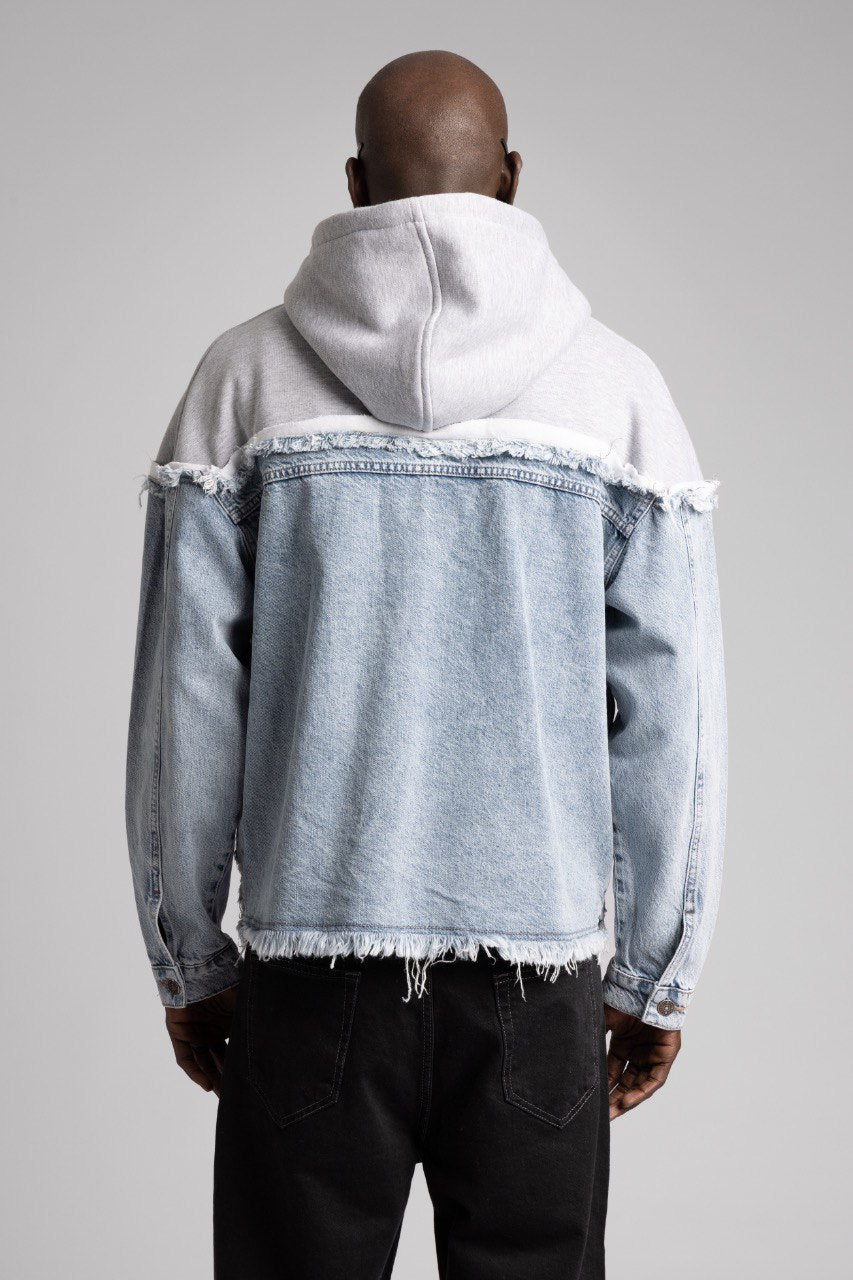 Hanorac Raw Denim Hoodie Jacket