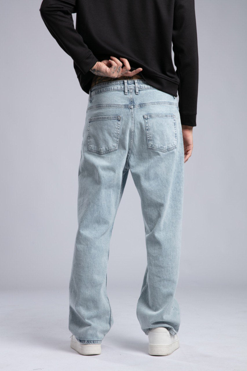 Blugi Baggy Light Wash Jeans