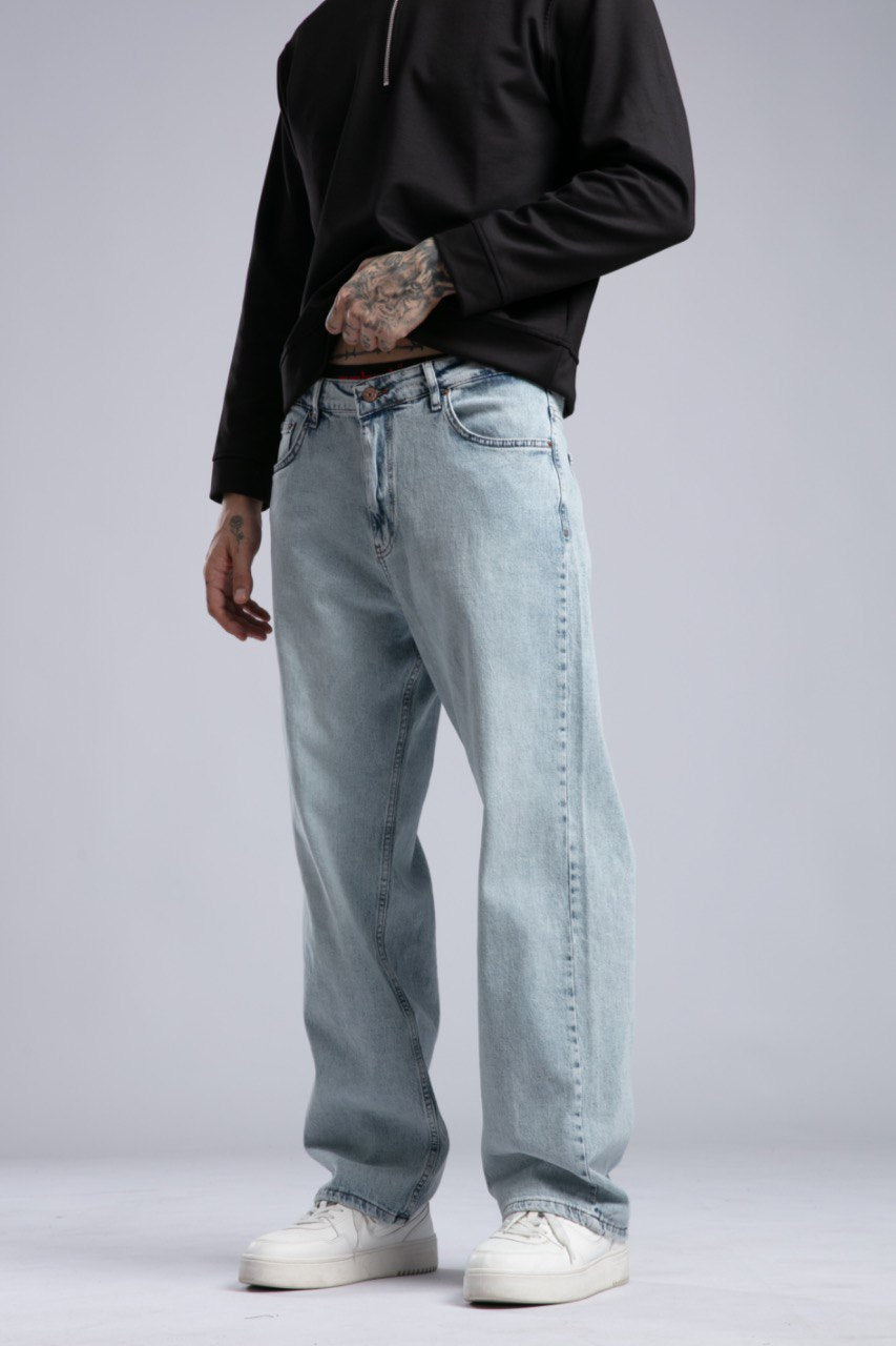 Blugi Baggy Light Wash Jeans