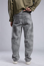Blugi Baggy Washed Grey Jeans
