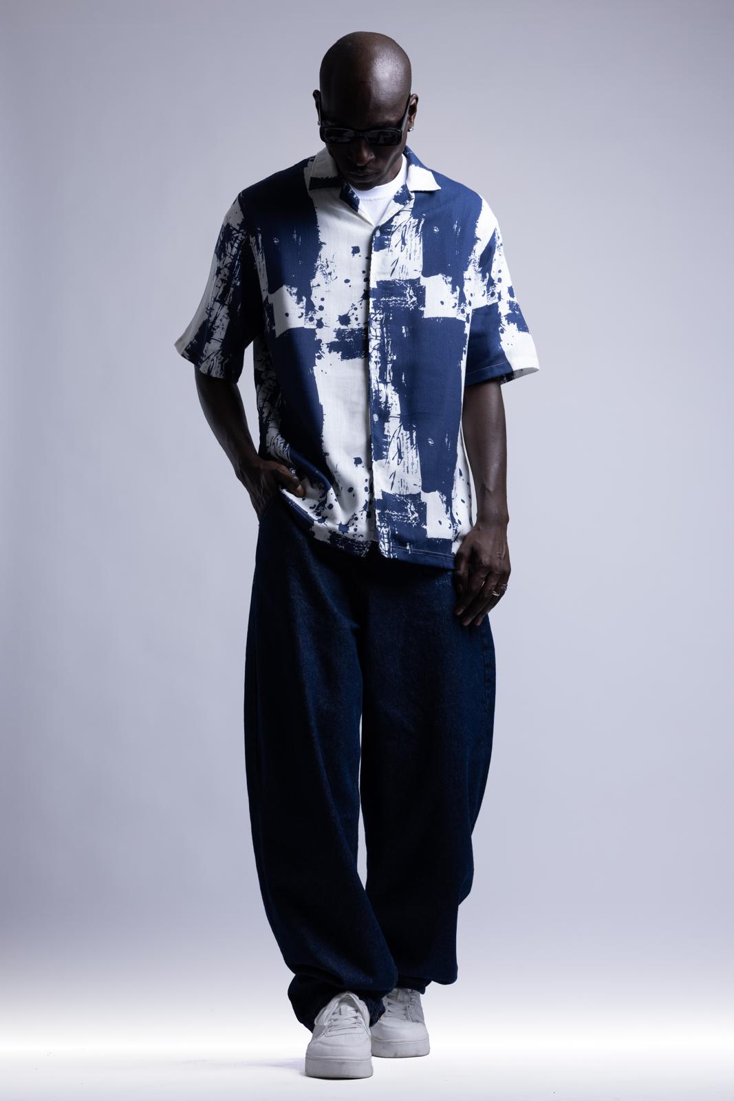 カ*コ様 SEDAN Brushed Cotton Work Shirt Cămașă Brushstroke Shirt – CATCH