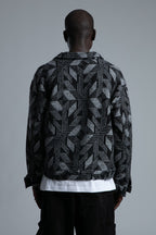 Jacheta Geo Pattern Zip Jacket