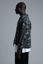 Jacheta Geo Pattern Zip Jacket
