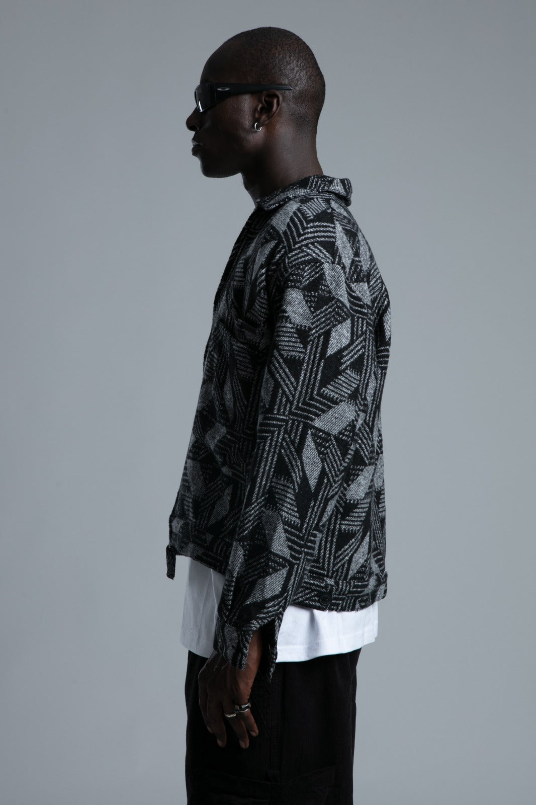 Jacheta Geo Pattern Zip Jacket