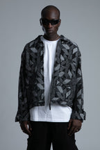 Jacheta Geo Pattern Zip Jacket