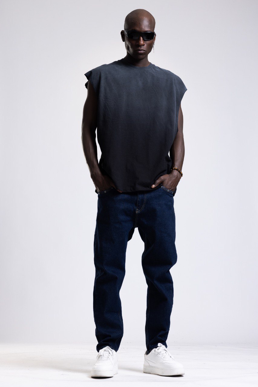 Tricou oversize fără mâneci