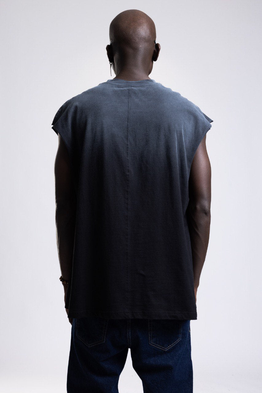 Tricou oversize fără mâneci
