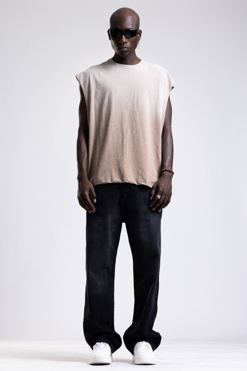 Tricou oversize fără mâneci