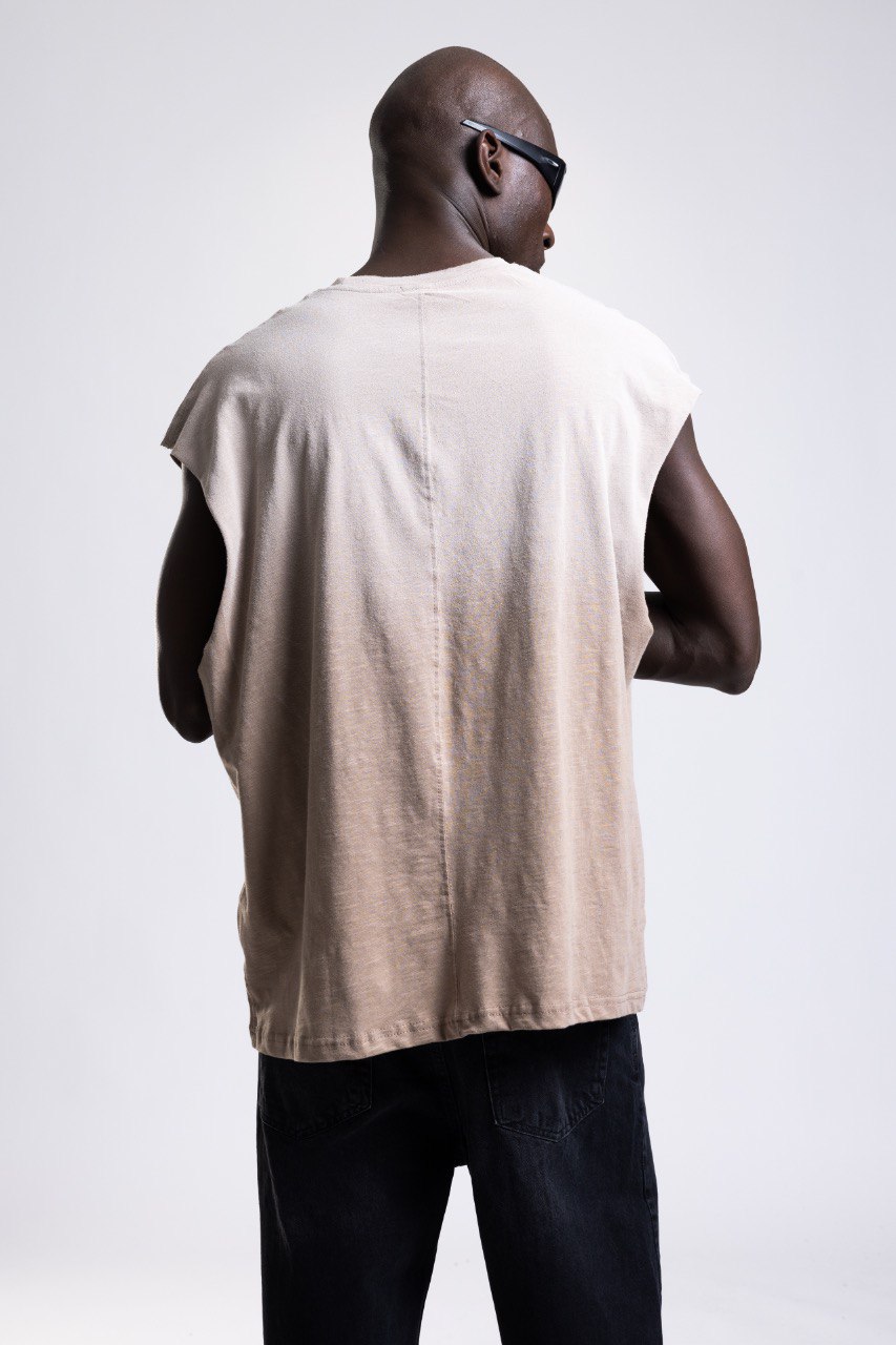Tricou oversize fără mâneci
