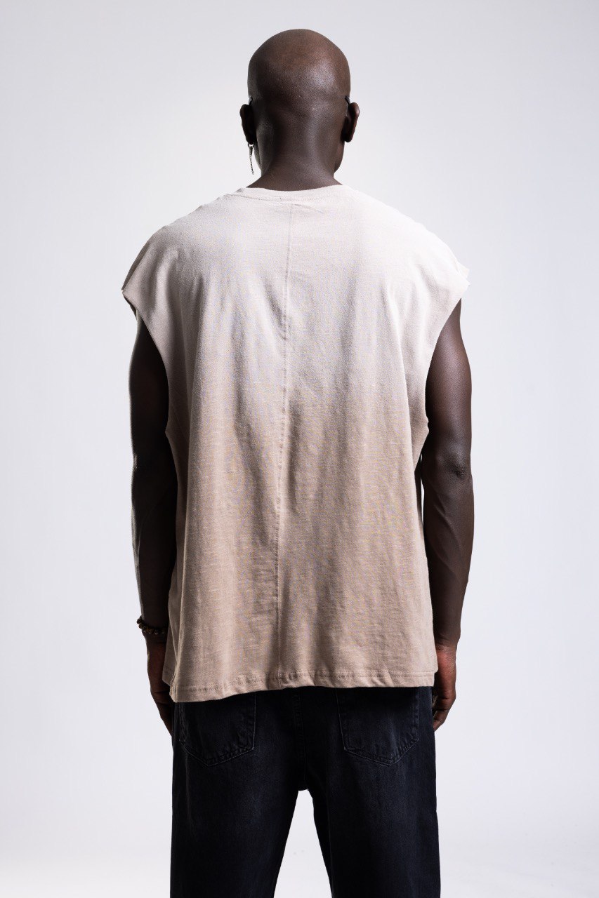 Tricou oversize fără mâneci